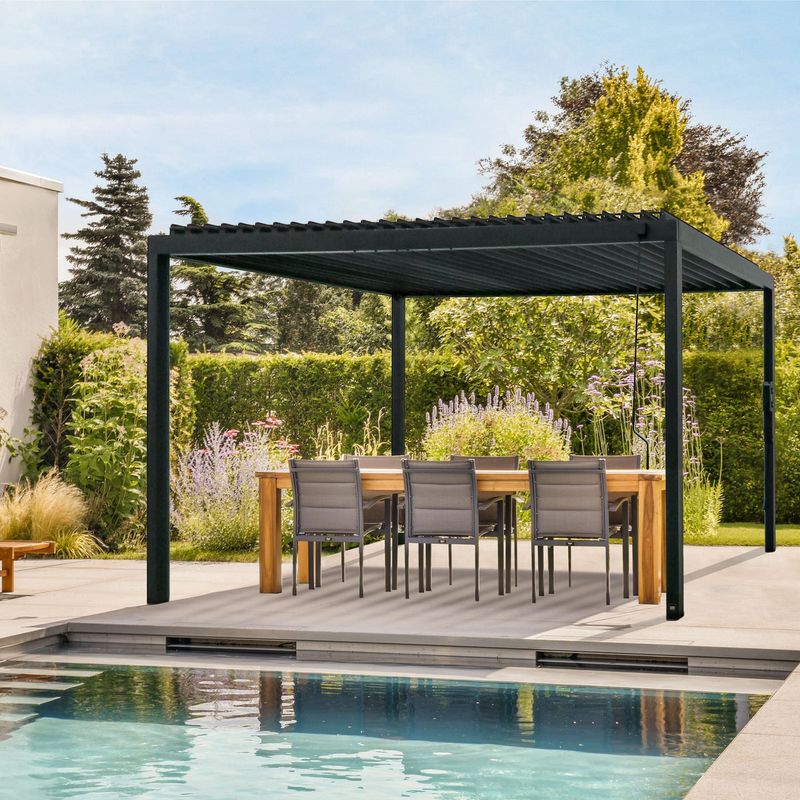 Backyard Discovery Barrington Cedar Wood Patio Gazebo 3.7m x 3m (12ft x 10ft)