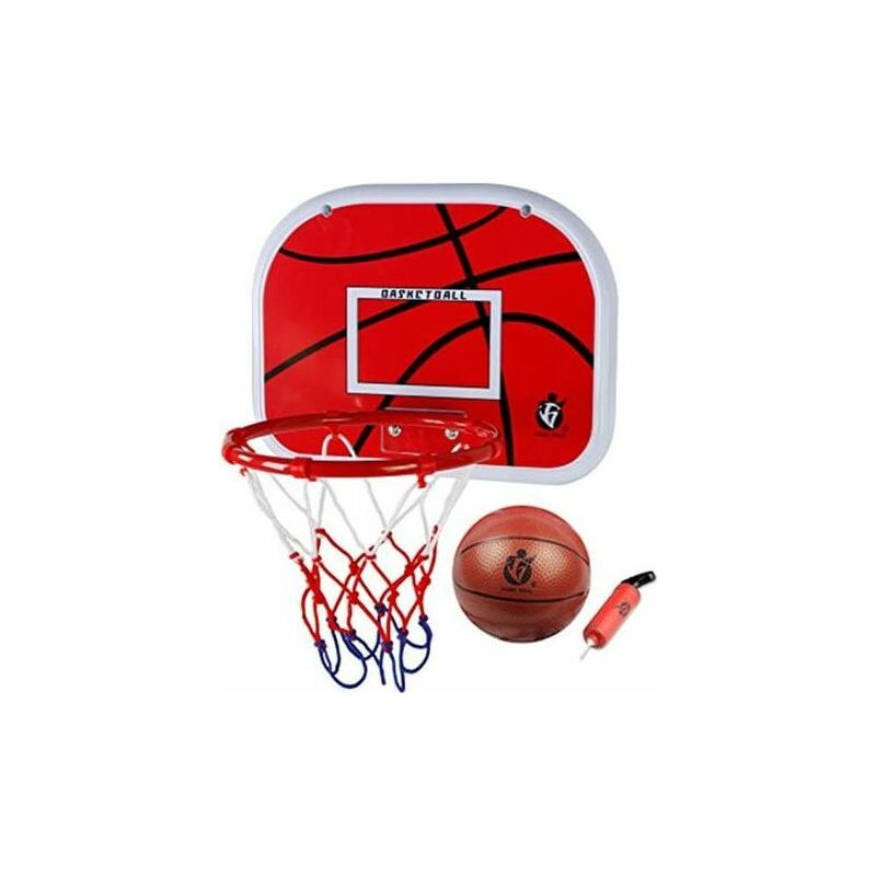 KadoKado Panier de Basket Intérieur Mini Panier Mural Enfant avec 2 Ballons, Jeu de Basket Chambre Maison, Facile à Installer, Panneau Résistant, Cadeau Anniversaire Jouet Sport Garçon Fille