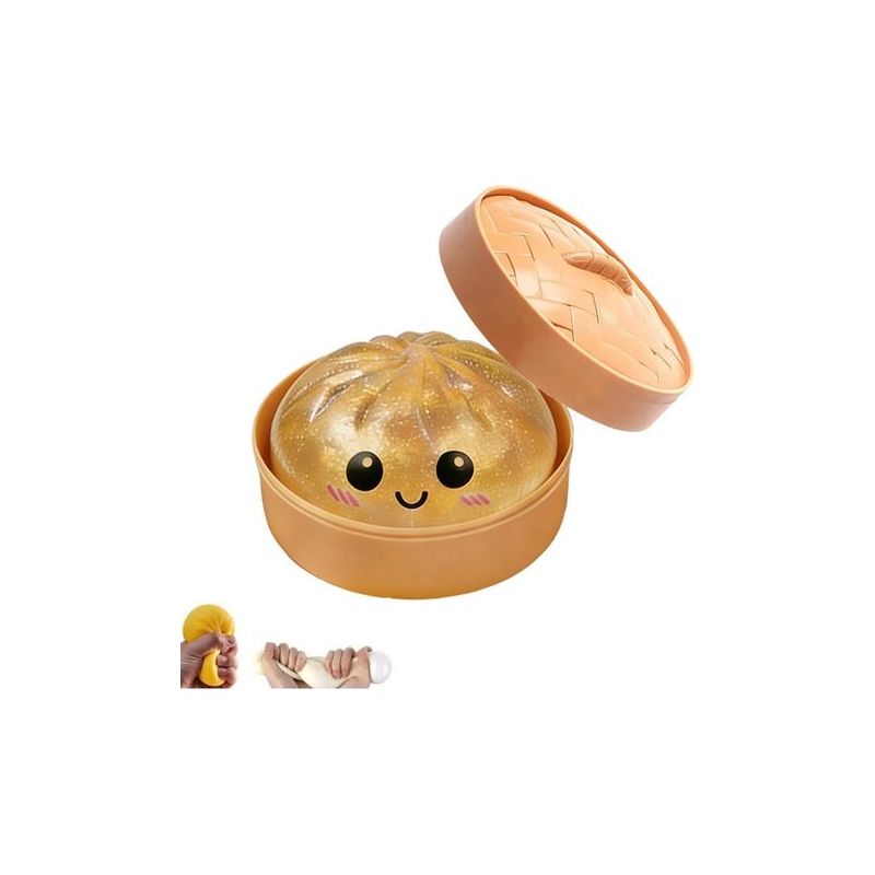 Jouet Anti-Stress Ravioli Géant à Paillettes, Grand Squishy Sensoriel à Remontée Lente avec Remplissage Pailleté, Jouet Doux pour Soulager l'Anxiété et Décompression pour Adultes et Jeu Sensoriel