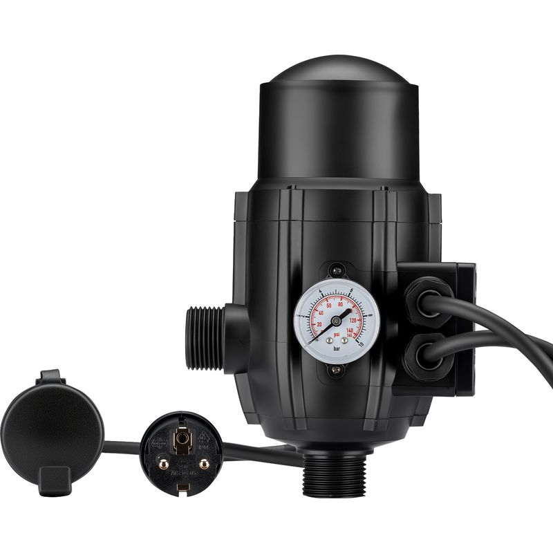 FIVMEN Druckschalter Für Wasserpumpen – 10 Bar, 230V, IP65, Mit Trockenlaufschutz & Rückschlagventil, Automatische Pumpensteuerung Für Garten- Und Tauchpumpen