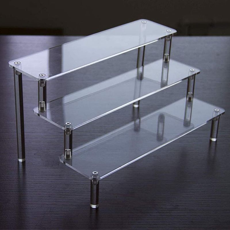 Vitrine en acrylique transparente 4 couches 30 x 30 x 60 cm - Présentoir en acrylique pour matériaux artistiques, objets de collection, figurines, poupées, etc
