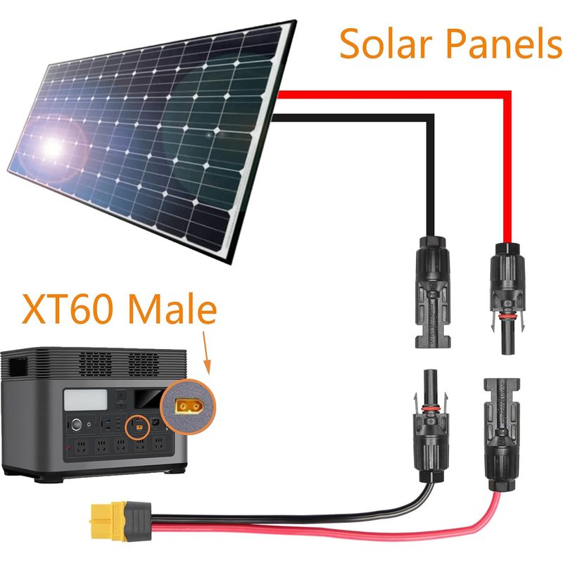 Câble Extension XT60 Mâle-femelle – BENACES – 0,9 M – 12 AWG – Pour RC, Drone, Panneau Solaire