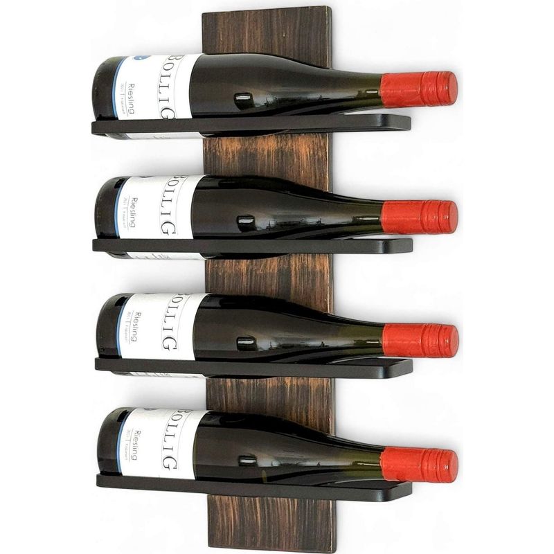 DanDiBo Weinregal Wand Metall Schwarz Modern 96694 Kupfer / Bronze Flaschenregal Schmal Wandmontage Wine Rack Weinflaschenhalter Weinhalter Flaschenhalter