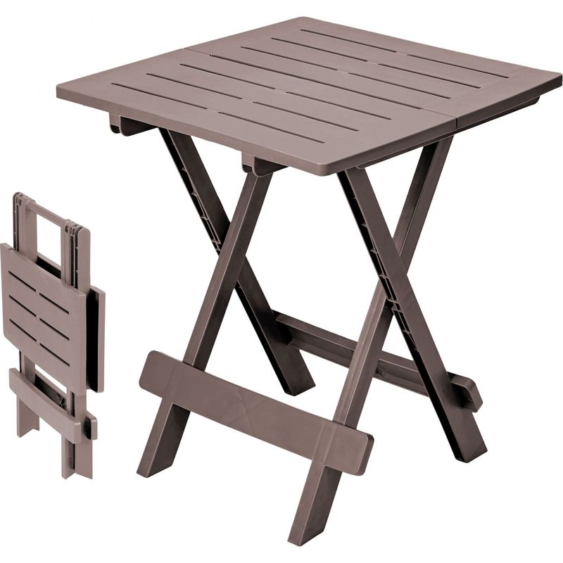 Kunststoff Klapptisch 45 x 43 cm - braun
