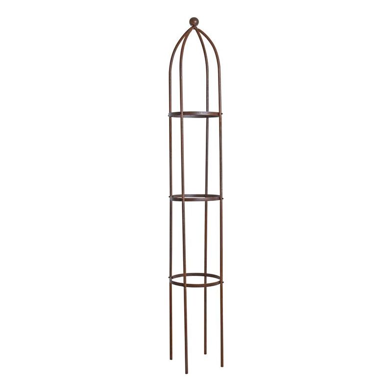 Rankhilfe Ranksäule Rankgitter 200cm Edel-Rost Rankobelisk Rosenturm Rankgestell