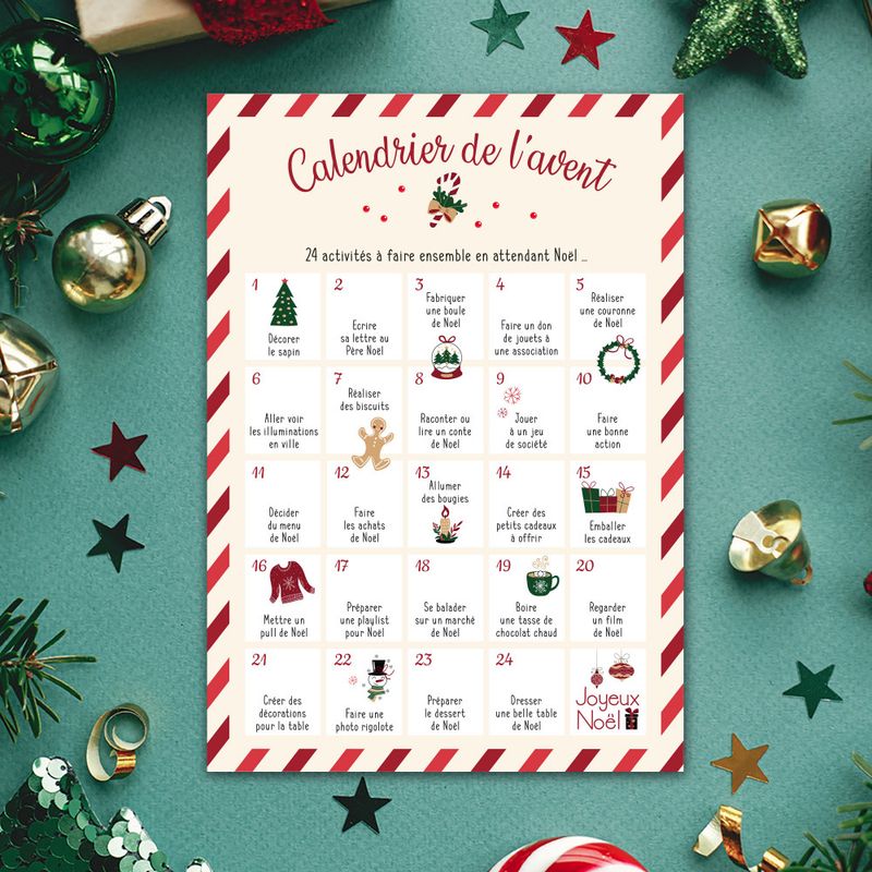 Calendrier De L'Avent 2024 – 24 Bonnes Actions Pour Enfants Dès 3 Ans – Idée Cadeau Magique Et éducative – Marque Française – Format A4