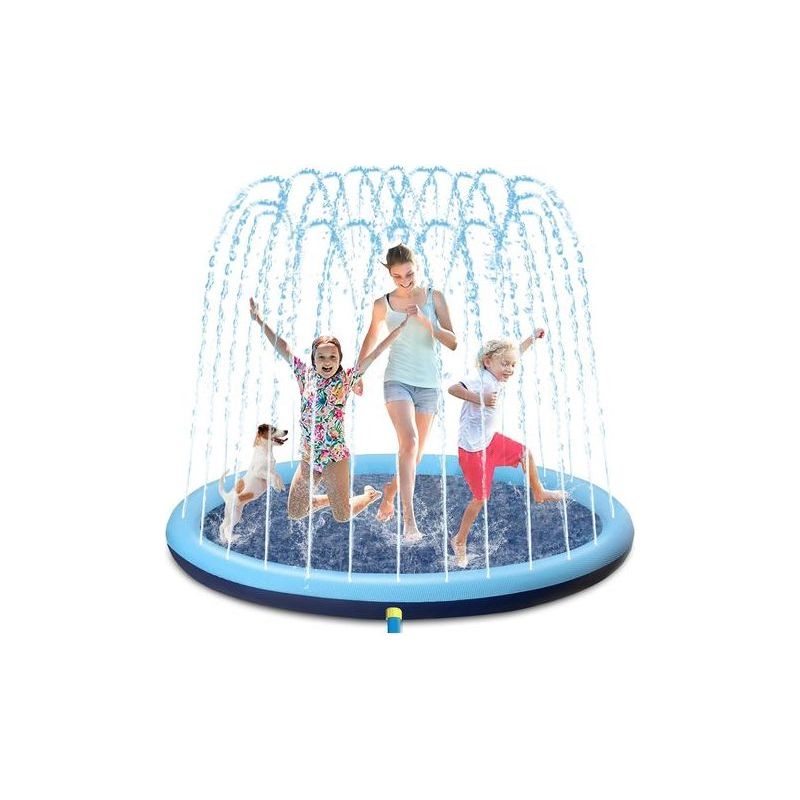 Edmirfun Requins Tapis de Jet d'eau pour Jouets Enfants,170cm Tapis De Pulvérisation D'éclaboussure d'eau Splash Sprinkle Play Mat Cadeau pour Partie de Natation De L'été pour Chiens, Enfants Edmirfun Requins Tapis de Jet d'eau pour Jouets Enfants,170cm Tapis De Pulvérisation D'éclaboussure d'eau Splash Sprinkle Play Mat Cadeau pour Partie de Natation De L'été pour Chiens, Enfants