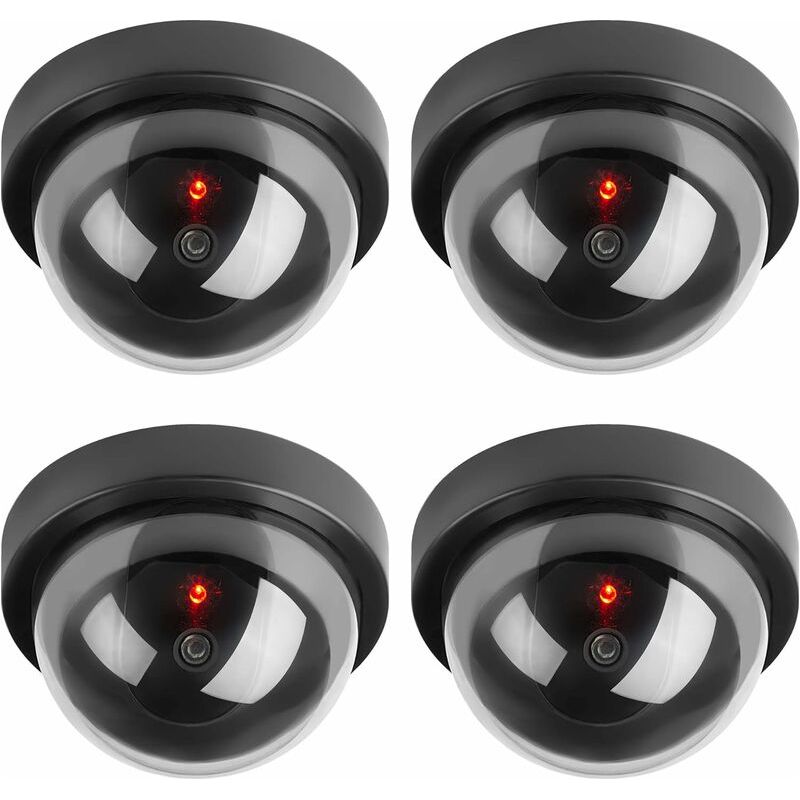2 Telecamere Finte Con LED Rosso Lampeggiante – Per Interni/esterni, Resistenti Alle Intemperie
