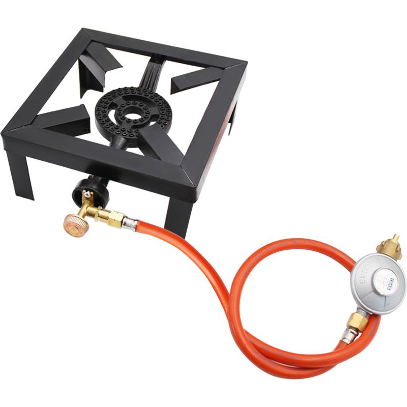 Réchaud Gaz 2 Feux 4400W Portable Inox Alpentech ATLAS - Intérieur/Extérieur Avec Thermocouple Sécurité, Allumage Piézo + 4 Cartouches
