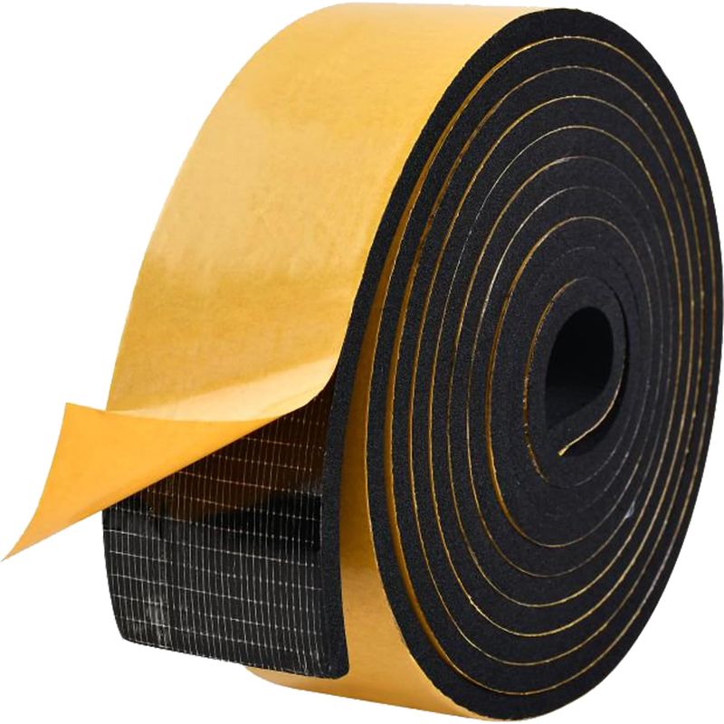 Strisce Di Neoprene Adesive 2,5 Cm X 2 Mm X 2 M | Guarnizioni Fai-da-Te Antivibrazione E Impermeabili