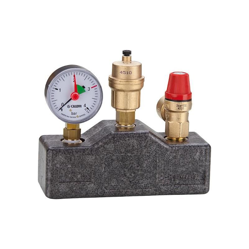 Afriso Kesselsicherungsgruppe KSG, Mit Sicherheitsventil Schnellentluefter Und Manometer 3 Bar Afriso Kesselsicherungsgruppe KSG, Mit Sicherheitsventil Schnellentluefter Und Manometer 3 Bar