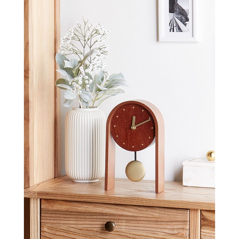 Pendulettes de Bureau Horloge de Table Salon sourd Home Grande Maison Horloge de Bureau Pendule Pendule Pendule Nordique Chambre Nordique personnalité Horloge Ornements Horloge de Bureau (Color : A