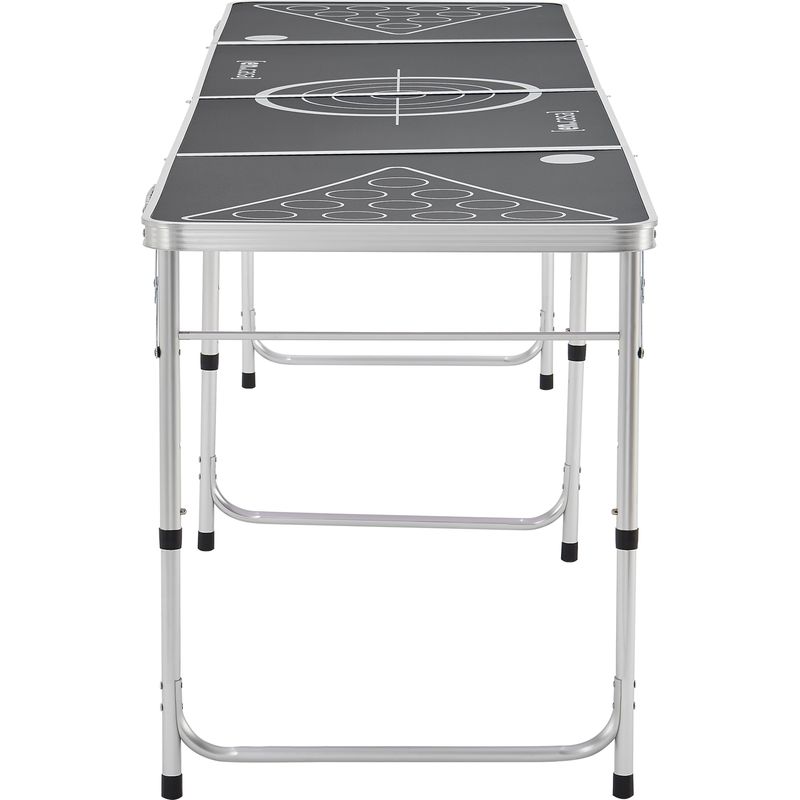 Table Beer Pong 240x70x60 Cm – Aluminium MDF Pliable – Étanche Avec 2 Chiffons – Jeux De Soirée Intérieur/extérieur