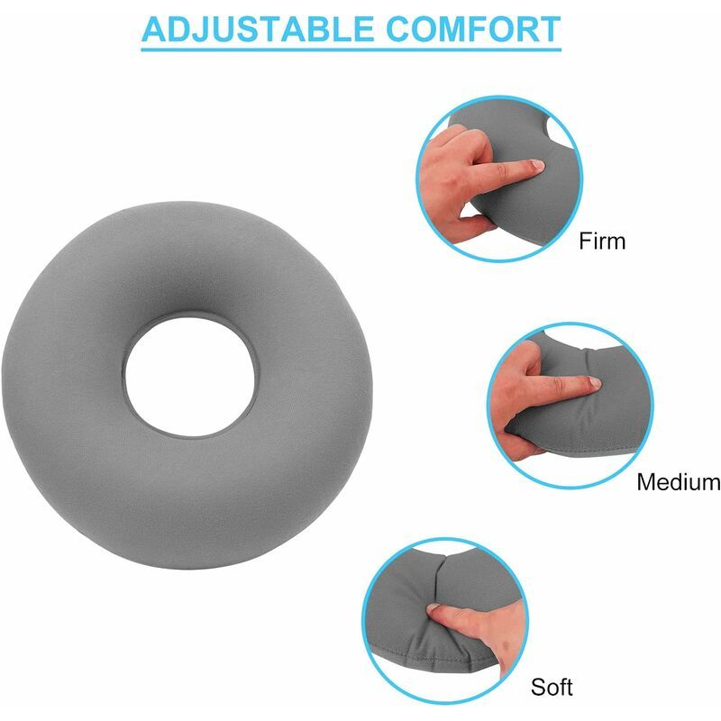 Cuscino Gonfiabile Ortopedico A Ciambella – Per Emorroidi E Coccige, Regolabile, Morbido In PVC Floccato, Portatile - copertina