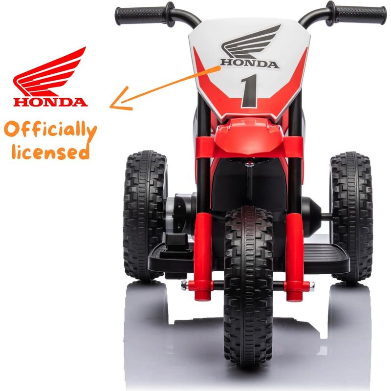 Moto électrique Honda Pour Enfants – 18 Mois Et + – Moteur 30W, Batterie 6V 4Ah, Vitesse 2-3 Km/h – Max 25 Kg – Gris