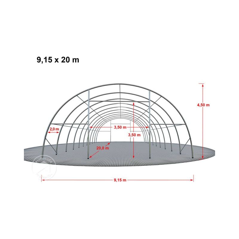 Rundbogenzelt Weidezelt Zelt 6,1m B x 9,15mL x 3,66mH PVC 900g Rundbogenzelt Weidezelt Zelt 6,1m B x 9,15mL x 3,66mH PVC 900g