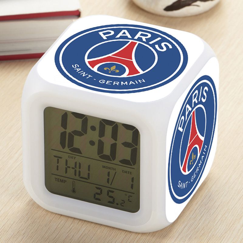 Club de Sport Football LED réveil réveil Horloge numérique Lumineuse 7 Couleurs Montre Mini Enfants réveil de Chevet