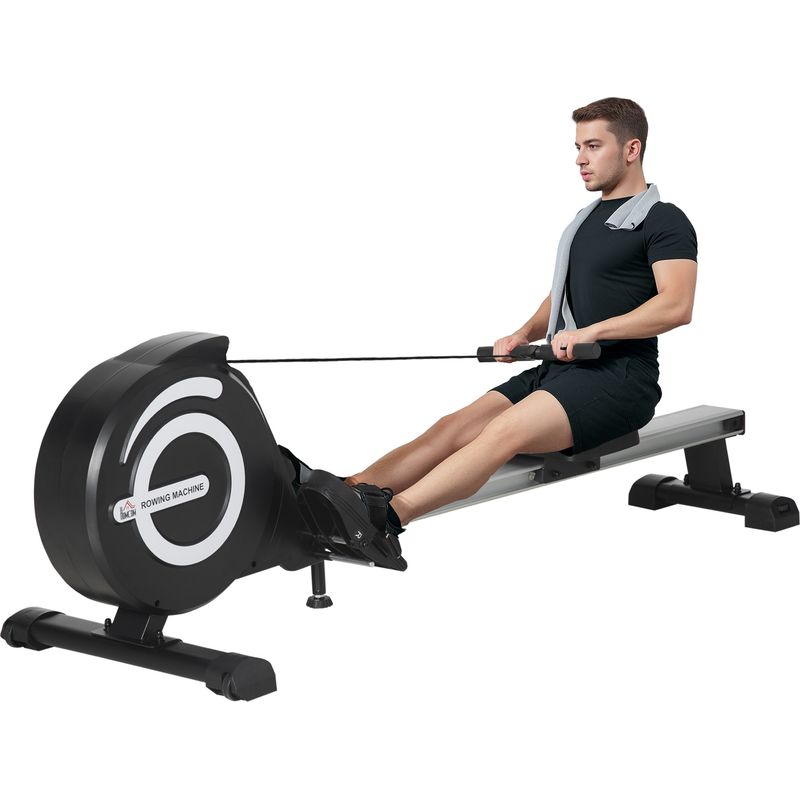 Rameur Pliable LIFERUN – Résistance Magnétique 8 Niveaux, 4 Kg Volant D'inertie, Silencieux (<35 DB), Charge 100 Kg – Écran LCD, Siège Roulement à Billes
