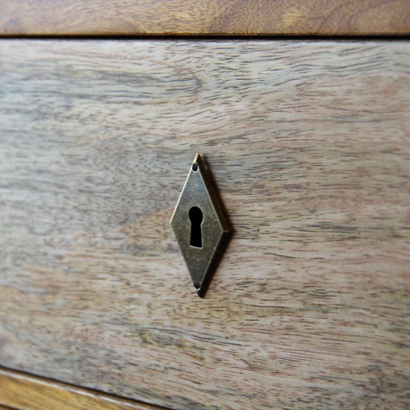 Lot De 10 Entrées De Clé – Vieux Laiton – 65x34 Mm – Pour Armoire Et Tiroir