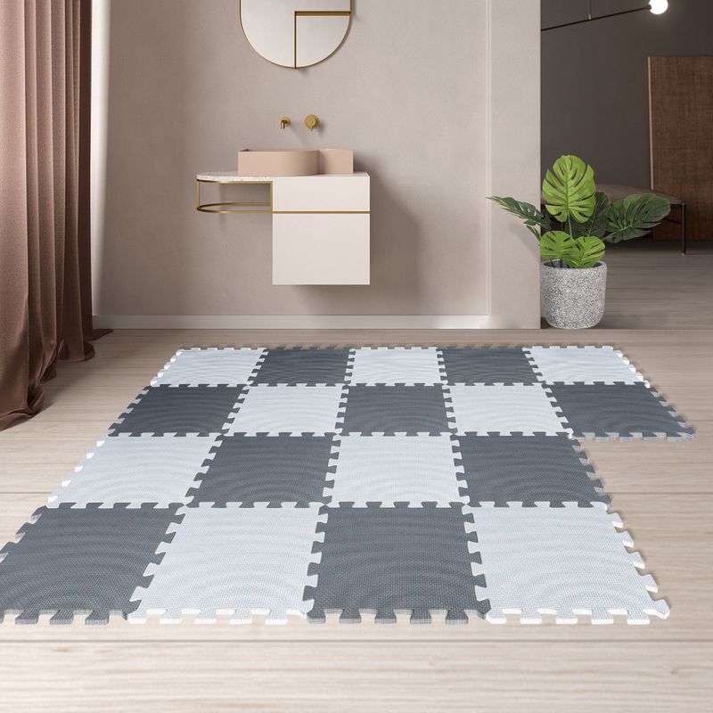 Yongqing – Tapis puzzle en mousse bébé 18 dalles 30x30cm – Non toxique EVA – Pour développement sensoriel et motricité – Facile à nettoyer Yongqing – Tapis puzzle en mousse bébé 18 dalles 30x30cm – Non toxique EVA – Pour développement sensoriel et motricité – Facile à nettoyer
