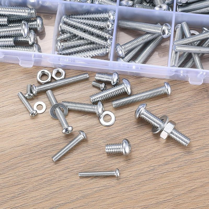 Lot De 1080 Vis, écrous Et Rondelles M3 M4 M5 M6 – Assortiment Complet