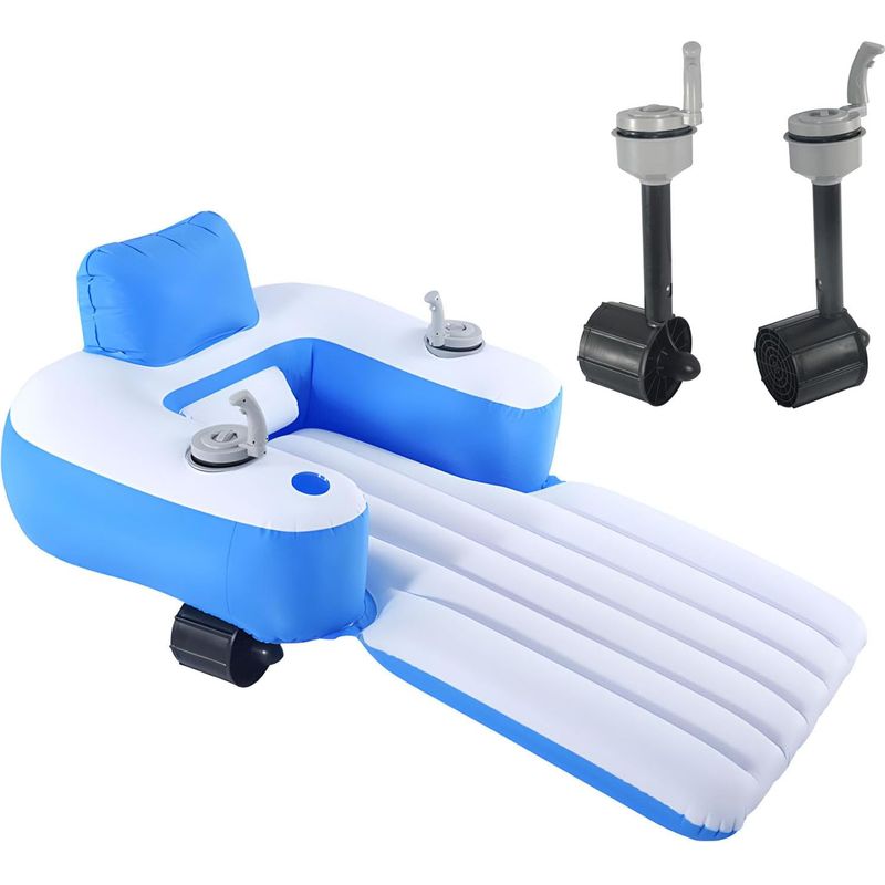 Pagaies De Natation Oruola – 1 Paire, 19 X 12,5 Cm, Bleu, Sangles Réglables, PP+silicone, Pour Adultes Et Enfants