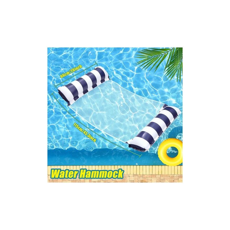 Hamac De Piscine Gonflable 2 Pièces, Hamac Flottant Polyvalent Flotteur De Piscine Gonflable 4 En 1 Hamac Flottant Pliable Orange Rose 97279318