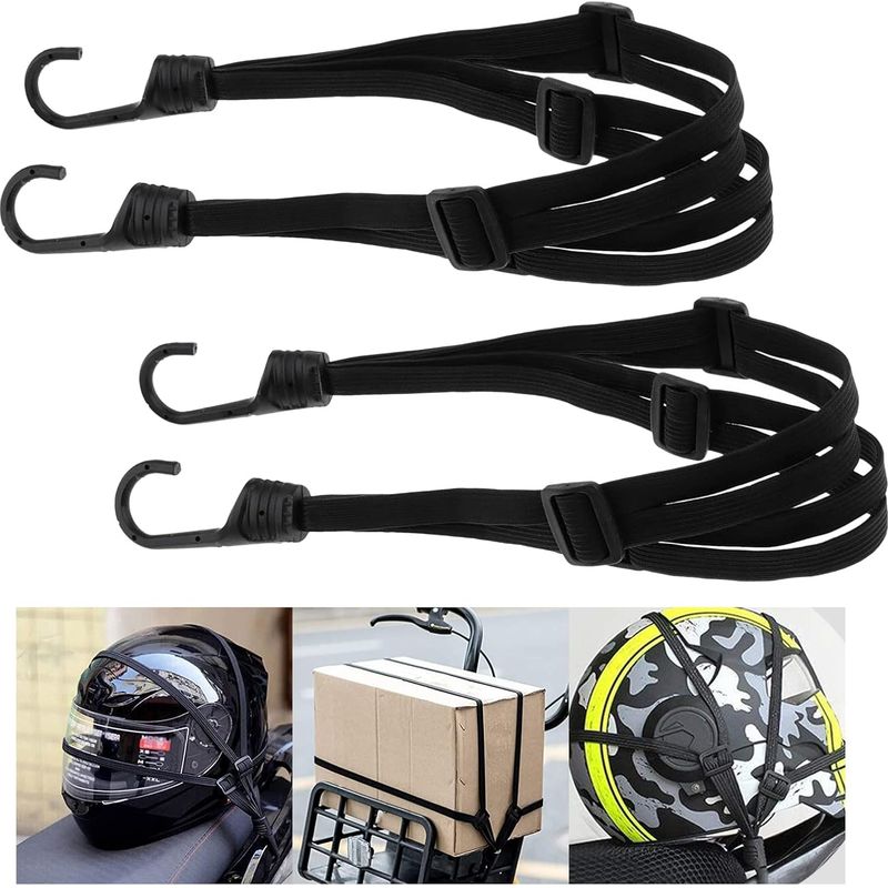 Lot De 4 Sangles élastiques à Double Verrouillage Pour Sac à Dos – Polyvalentes, Ajustables, Légères (8g) – Pour Randonnée, Vélo, Bureau