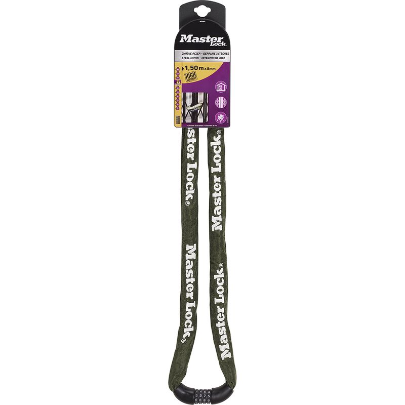 MASTER LOCK Cable Antivol Vélo [1,8 m Câble] [Clé] [Extérieur] [Support Fixation Vélo] 8130EURDPRO - Antivol - Achat & prix