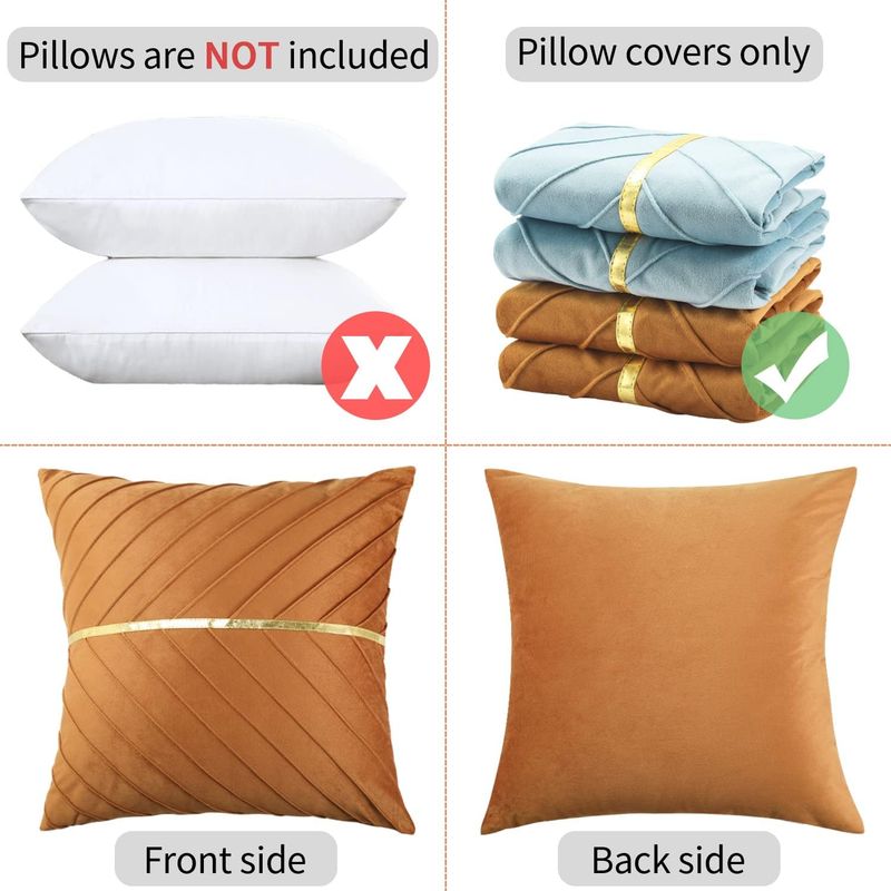 MIULEE Lot de 2 Decorative Housse de Coussin en Velours Côtelé Canapé Taie d 'oreiller Decoratif Doux pour Maison Salon Chambre Lit 45x45CM Jaune Gingembre MIULEE Lot de 2 Decorative Housse de Coussin en Velours Côtelé Canapé Taie d 'oreiller Decoratif Doux pour Maison Salon Chambre Lit 45x45CM Jaune Gingembre