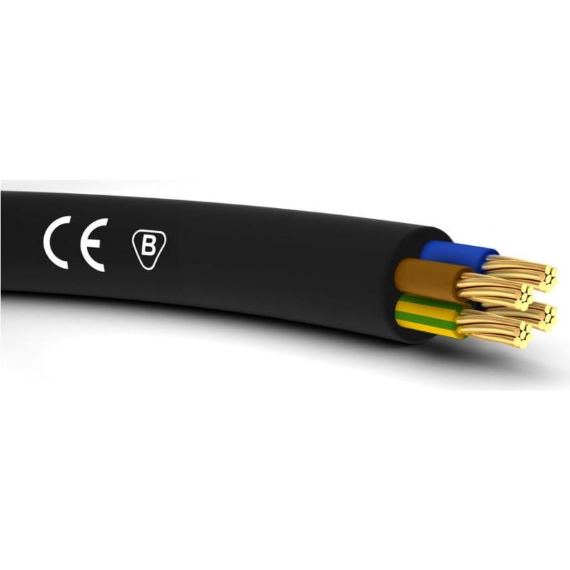 Câble Plat YDYp 3x1,5 / 3x2,5 / 5x2,5 Mm² – 450/750V, 100m, Cuivre, PVC, Blanc, Ignifuge, Pologne