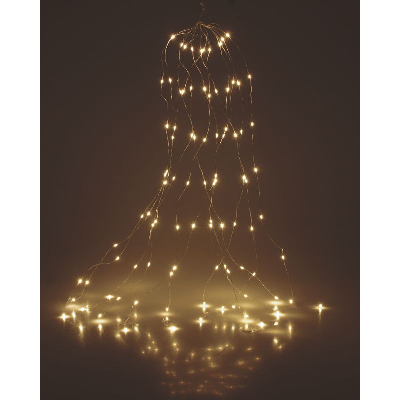 Draht Lichterkette - warm weiß / 160 LED