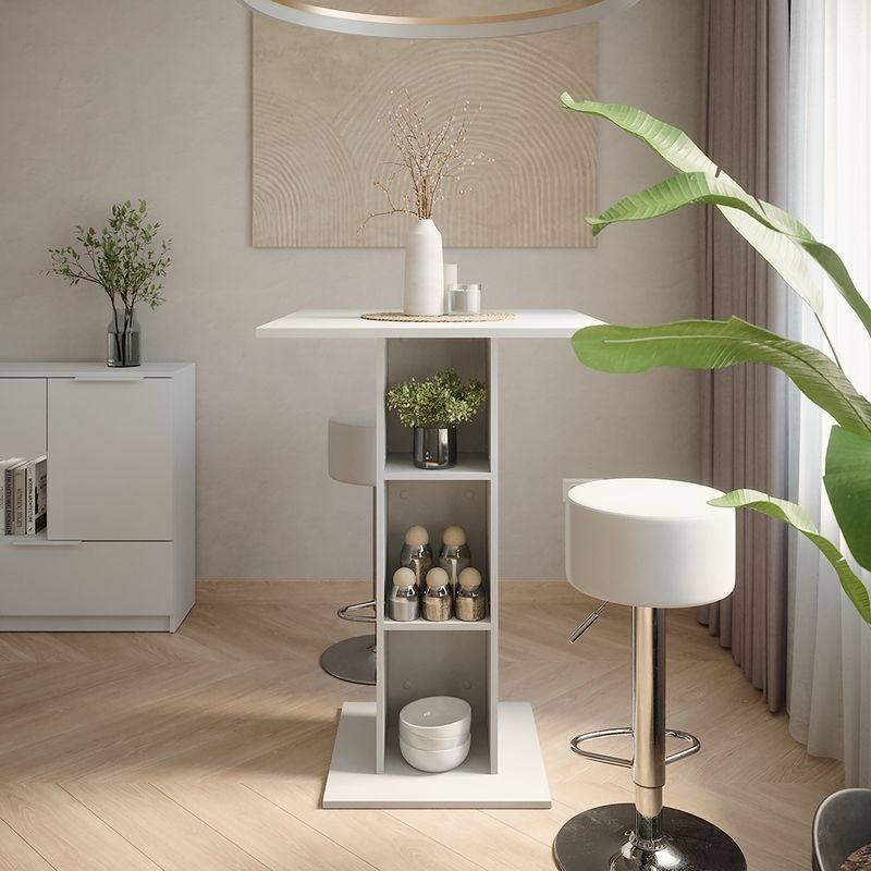 Produktbild von SKLUM Runder Bartisch Aus Moka-Marmor – Grüne Paradiesinsel-Optik, Ø 60 Cm, Höhe 72 Cm, Hochwertiger Naturstein, Stilvoll & Stabil, Lieferung Bis Bordsteinkante