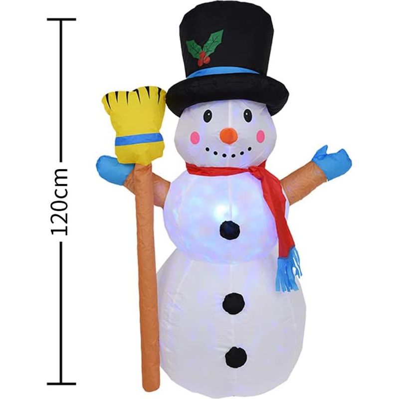 Bonhomme de neige gonflable de Noël, décoration de bonhomme de neige de Noël CAMULAND de 182 cm/6 pi avec lumières LED colorées rotatives, décoration de Noël gonflable pour la cour, décorations Bonhomme de neige gonflable de Noël, décoration de bonhomme de neige de Noël CAMULAND de 182 cm/6 pi avec lumières LED colorées rotatives, décoration de Noël gonflable pour la cour, décorations