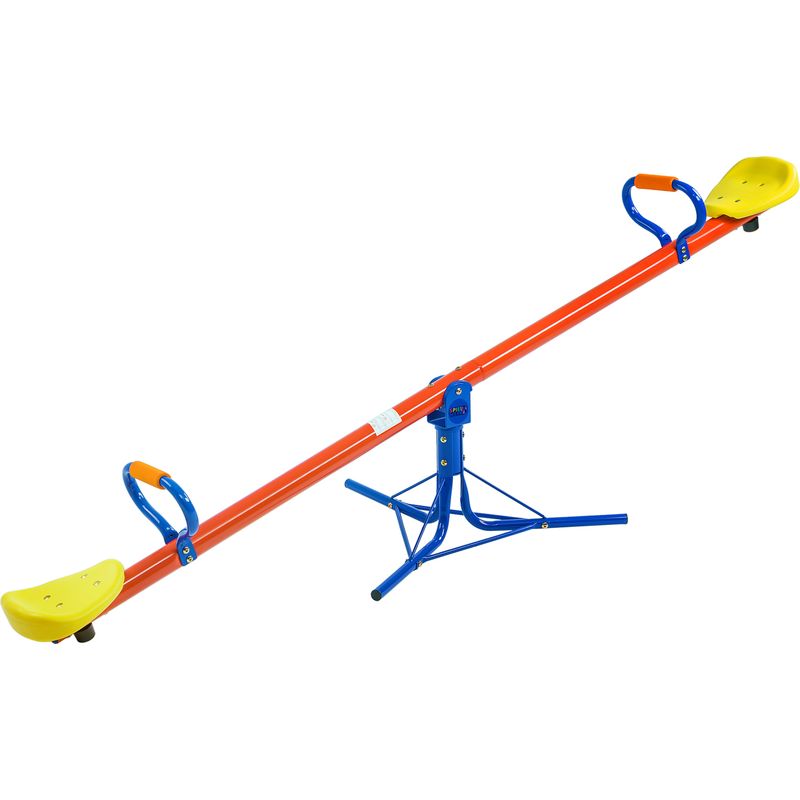 Outsunny Conjunto para Niños Juego de Balancín para Niños Giratorio 360° y Columpio Doble Outsunny Conjunto para Niños Juego de Balancín para Niños Giratorio 360° y Columpio Doble