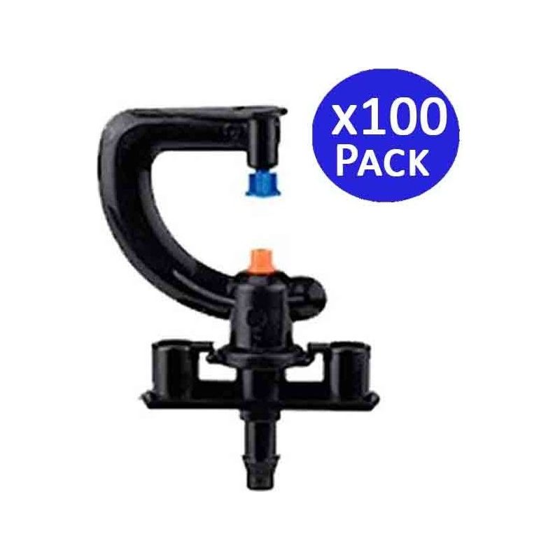 Pack De 50 Microarroseurs 180° Avec Piquet – Débit 35 à 120 L/h, Rayon 1,2 à 2 M, Pour Jardin, Potager Et Agriculture