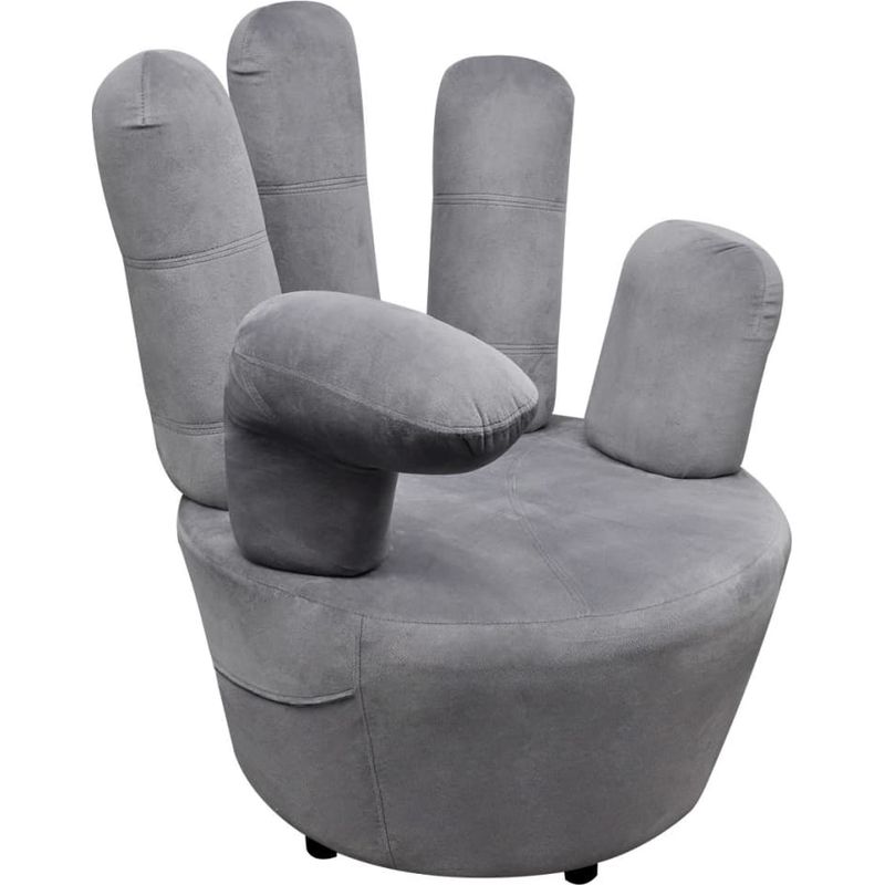 Sessel in Handform Grau Samt vidaXL