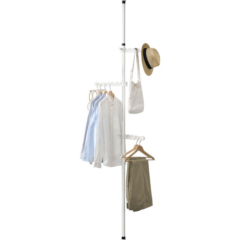 Garderobenhalter Havneby Teleskopgarderobe mit Kleiderstange en.casa