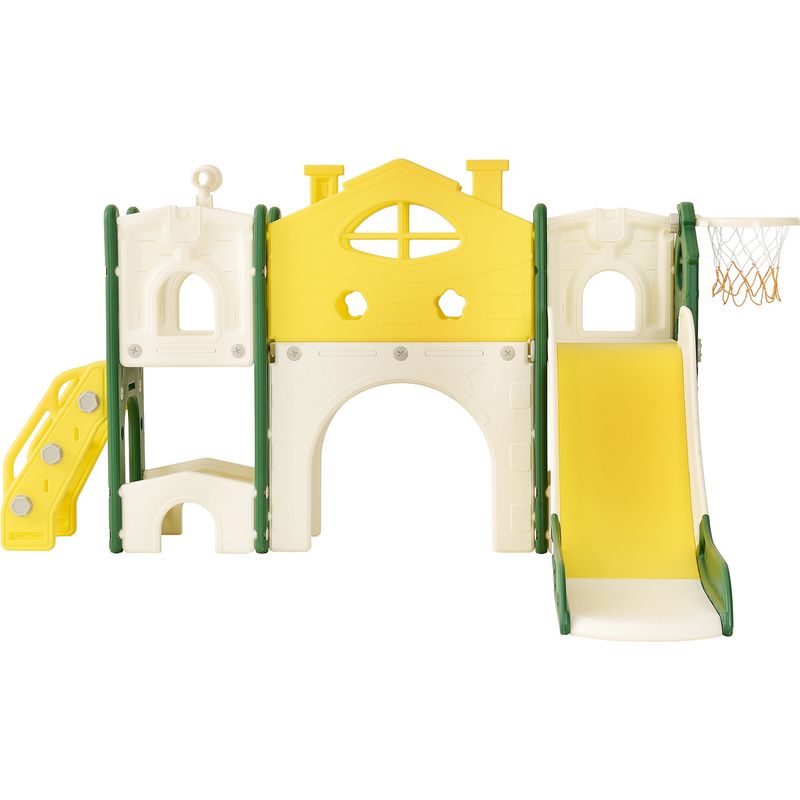 Centre de jeux 4 en 1 avec Toboggan , Basket et balançoire - Dolu