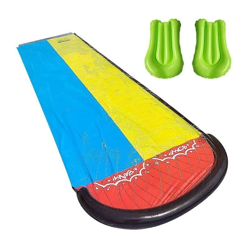 HOVCEH Toboggan Aquatique 480x80 Cm – Avec Bodyboard, Arroseur Intégré, Pour Jardin Et Extérieur, Dès 5 Ans