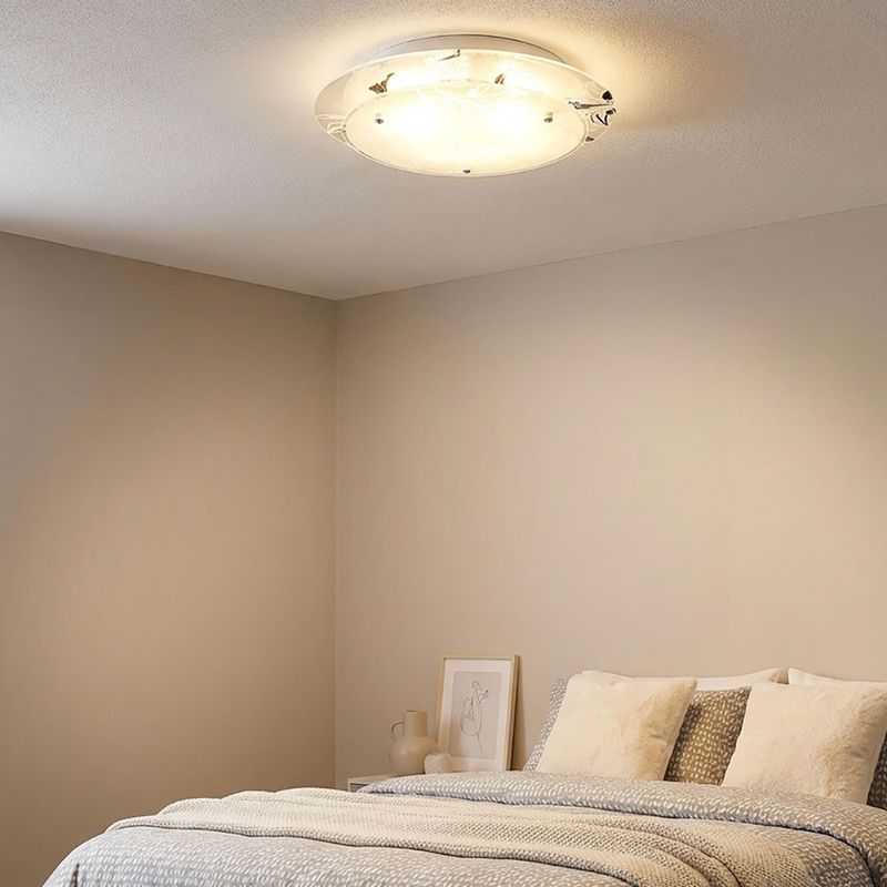 Hofstein Kugelleuchte Glas Chrom Deckenlampe – Modern, E27, Für Wohn-/Schlafzimmer, Flur, Schwarz