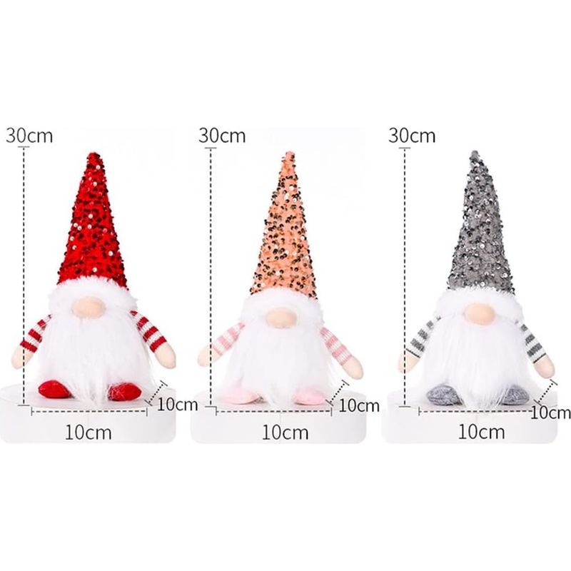 Nannigr Gnome Lumineux, Lutin Farceur En Peluche, Mini Elfe, Suédois Faits à La Main De Pere, Pour Décoration De Noel Et Décoration De Table(Rose