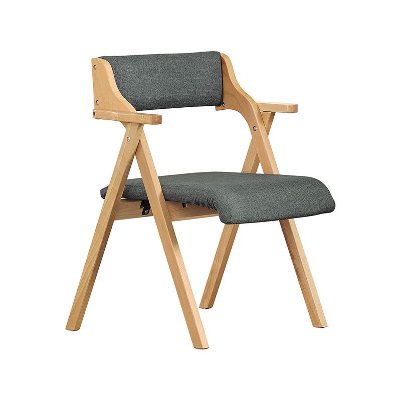 SoBuy Klappbarer Esszimmerstuhl aus Holz mit Kissen – Bequemer klappbarer Küchenstuhl und Wohnzimmerstuhl, Holzsessel für Büro oder Garten, Platz sparend, Dunkelgrau FST98-SG