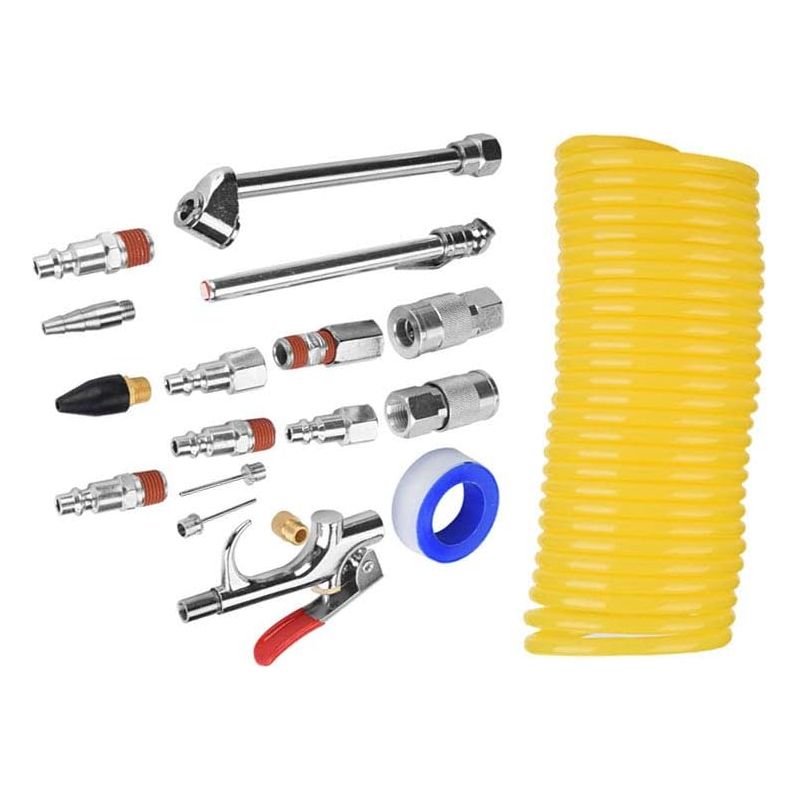 Kit D'accessoires Pour Compresseur Carbole - 20 Pièces, 25 Pieds De Tuyau, 1/4 Pouce