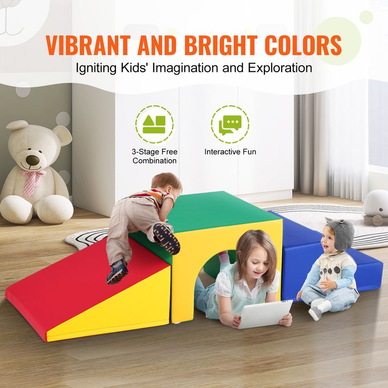 MOCUTEEN 6 en 1 tobogán para niños pequeños, Juego de bebé para Interiores y Exteriores, con aro MOCUTEEN 6 en 1 tobogán para niños pequeños, Juego de bebé para Interiores y Exteriores, con aro