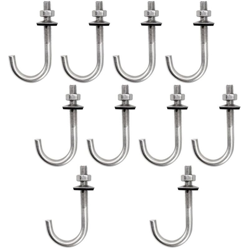 Boulons D'ancrage à Crochet Fermé M8 X 60 Mm – Vis Pour Béton Et Brique, Marque SODIAL