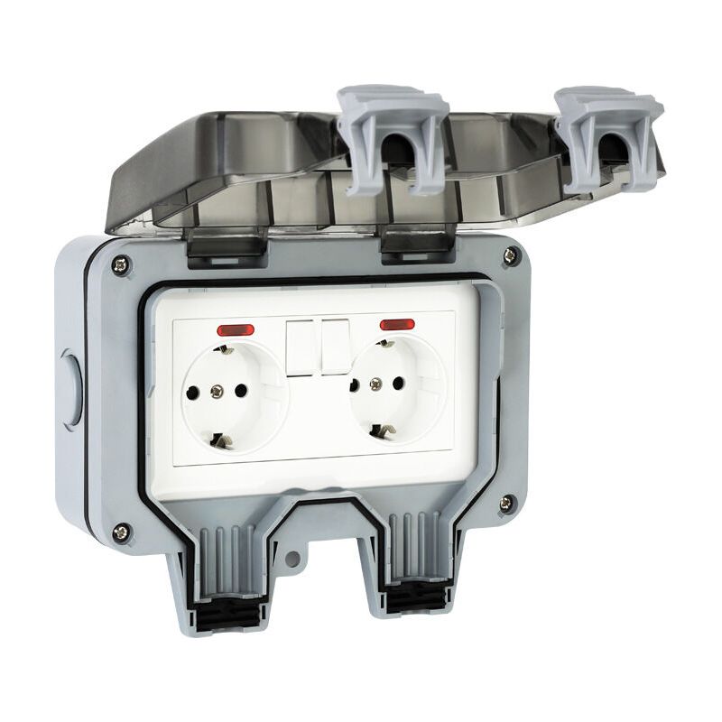 Enchufe Conmutado De 13 Amperios Para Exterior IP66, Resistente A La Intemperie, De 1 Ganga, Con EAN 5050765022170
