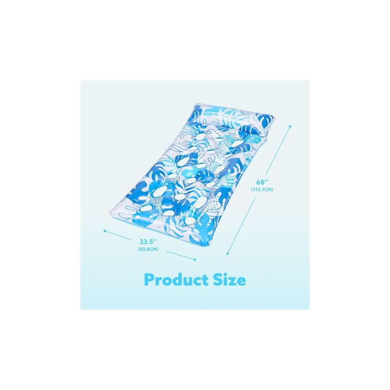 Sloosh Bouées Gonflables XL Lot 2 – Matelas Flottant Avec Appui-tête – Évents Pour Circulation D'eau – Bleu Et Rose – Pour Adulte – Piscine, Lac, Plage