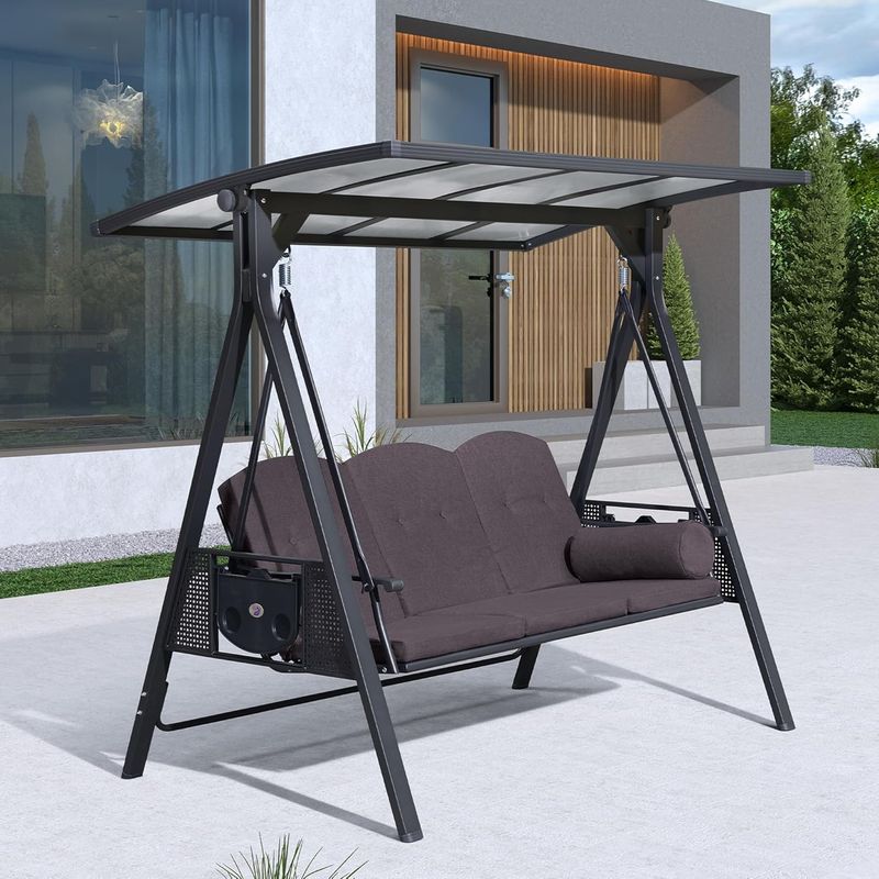 Balançoire Suspendue Noire Pliable – Porte Ou Intérieur, Facile à Installer, Pour Moments Romantiques