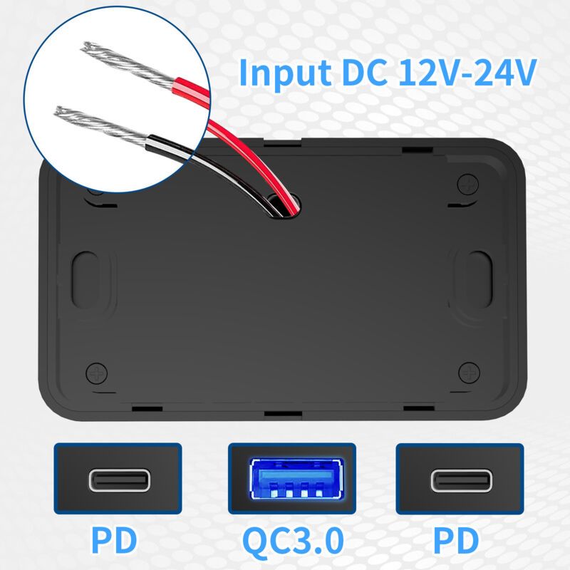 Linkstyle Prise USB RV, Panneau de Prise de Charge Rapide avec Bouton on/Off pour 12V/24V Voiture Marine Bateau -2pcs Linkstyle Prise USB RV, Panneau de Prise de Charge Rapide avec Bouton on/Off pour 12V/24V Voiture Marine Bateau -2pcs